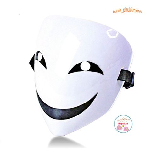 Mặt Nạ Halloween Hình Mặt Cười Trắng HIRUKO - Phụ Kiện Trang Trí Vui Nhộn Cho Tiệc Hóa Trang, Cosplay, Ảnh Chụp Độc Đáo