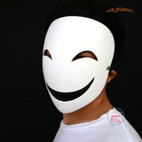 Mặt Nạ Halloween Hình Mặt Cười Trắng HIRUKO - Phụ Kiện Trang Trí Vui Nhộn Cho Tiệc Hóa Trang, Cosplay, Ảnh Chụp Độc Đáo