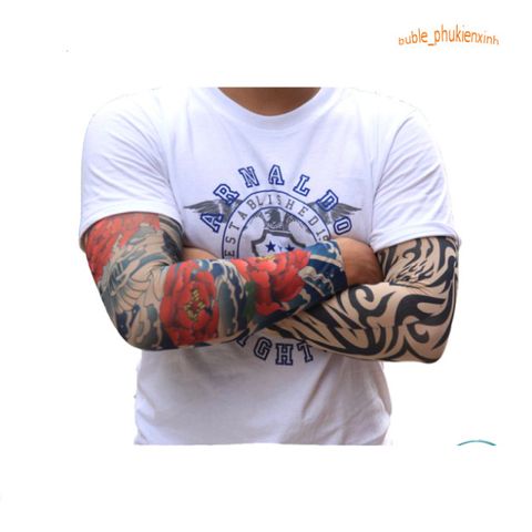 Bao Tay Nghệ Thuật Hình Xăm Tạm Thời 3D Chống Nắng UV Dành Cho Nam Nữ - Phong Cách Cá Tính Cho Mọi Hoạt Động Ngoài Trời