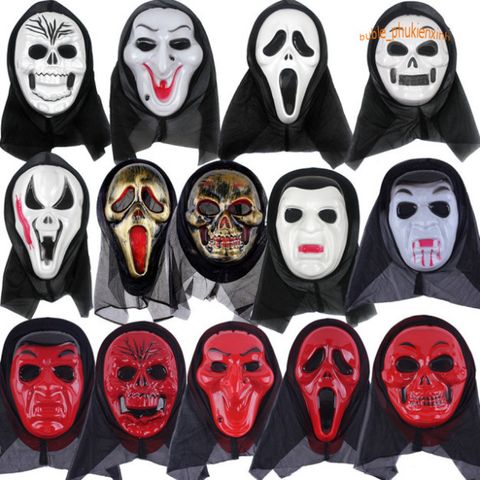 Mặt Nạ Kinh Dị Scream Đen Hood Halloween - Phụ Kiện Hóa Trang Độc Đáo Cho Bữa Tiệc Ma Quái, Nổi Bật & Ấn Tượng