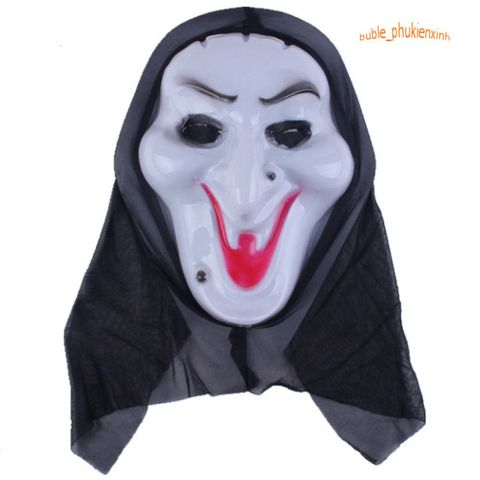 Mặt Nạ Kinh Dị Scream Đen Hood Halloween - Phụ Kiện Hóa Trang Độc Đáo Cho Bữa Tiệc Ma Quái, Nổi Bật & Ấn Tượng