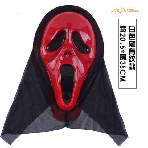 Mặt Nạ Kinh Dị Scream Đen Hood Halloween - Phụ Kiện Hóa Trang Độc Đáo Cho Bữa Tiệc Ma Quái, Nổi Bật & Ấn Tượng