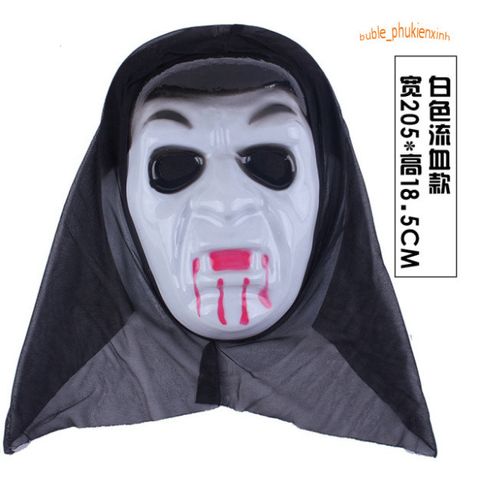 Mặt Nạ Kinh Dị Scream Đen Hood Halloween - Phụ Kiện Hóa Trang Độc Đáo Cho Bữa Tiệc Ma Quái, Nổi Bật & Ấn Tượng
