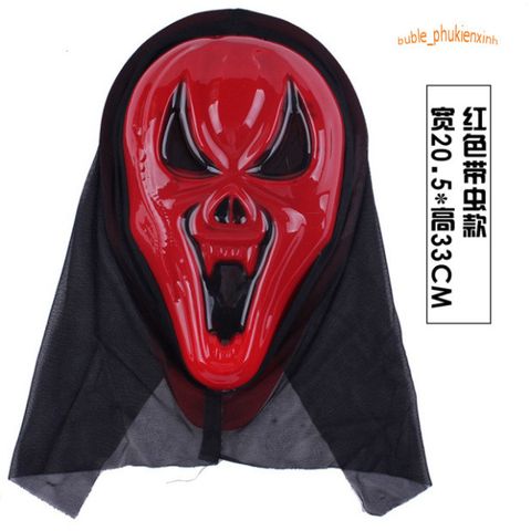 Mặt Nạ Kinh Dị Scream Đen Hood Halloween - Phụ Kiện Hóa Trang Độc Đáo Cho Bữa Tiệc Ma Quái, Nổi Bật & Ấn Tượng