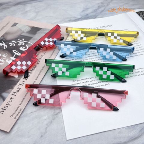 Kính Thuglife 6 Chấm MINECRAFT Đa Màu - Kính Thời Trang Năng Động và Cá Tính Dành Cho Fans Game MINECRAFT