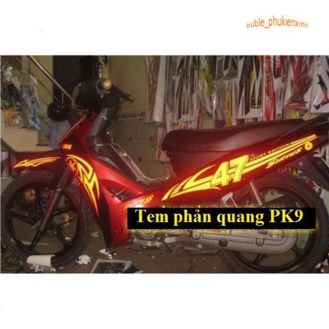 Decal Phản Quang Dán Vành Xe Máy - Bộ Tem Chỉ Trang Trí Xe Máy, Xe Đạp Điện, Xe Đạp Nhiều Màu Sắc 21cm