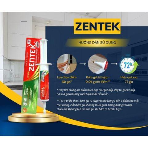 Bã Diệt Gián Zentek Hàn Quốc - Chuyên Dụng Diệt Gián Đức & Mỹ, Hiệu Quả Cao, Dễ Sử Dụng, Nhập Khẩu Chính Hãng
