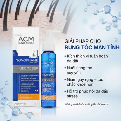 Xịt Chống Hói Novophane ACM 100ml - Giải Pháp Chống Rụng Tóc, Kích Mọc Tóc Dày Khỏe, Cho Da Đầu