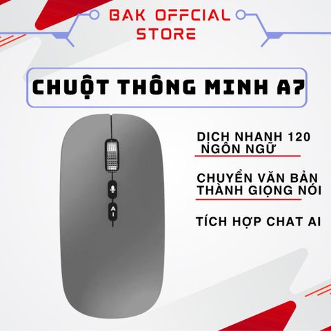 Chuột AI Thông Minh A7 Bluetooth & 2.4G, Dịch Giọng Nói & Văn Bản Hỗ Trợ 120 Ngôn Ngữ