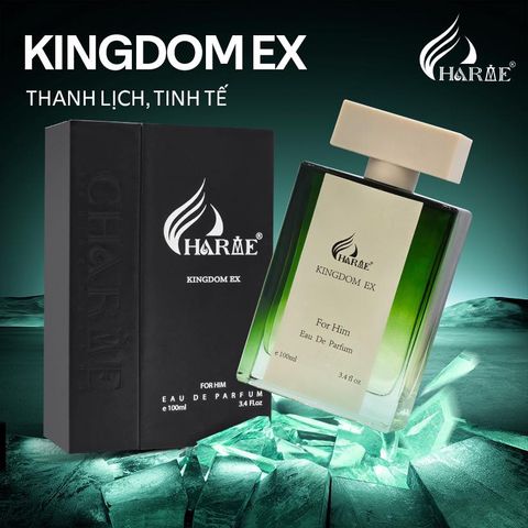 Nước Hoa Nam KINGDOM EX 100ML - Hương Gỗ Phương Đông Sang Trọng, Eau De Parfum Cao Cấp, Lưu Hương Lâu 7-12 Giờ