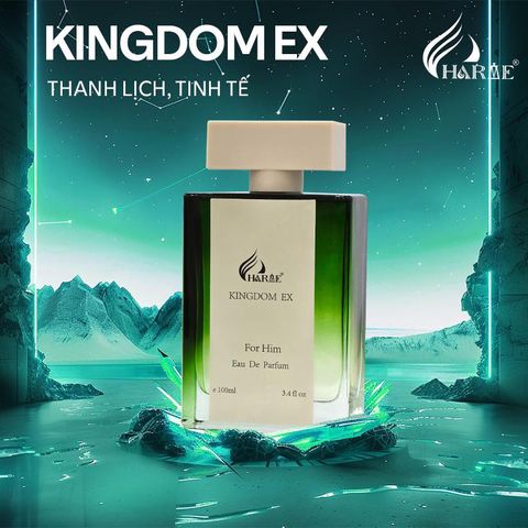 Nước Hoa Nam KINGDOM EX 100ML - Hương Gỗ Phương Đông Sang Trọng, Eau De Parfum Cao Cấp, Lưu Hương Lâu 7-12 Giờ
