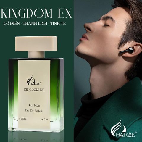 Nước Hoa Nam KINGDOM EX 100ML - Hương Gỗ Phương Đông Sang Trọng, Eau De Parfum Cao Cấp, Lưu Hương Lâu 7-12 Giờ