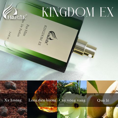 Nước Hoa Nam KINGDOM EX 100ML - Hương Gỗ Phương Đông Sang Trọng, Eau De Parfum Cao Cấp, Lưu Hương Lâu 7-12 Giờ