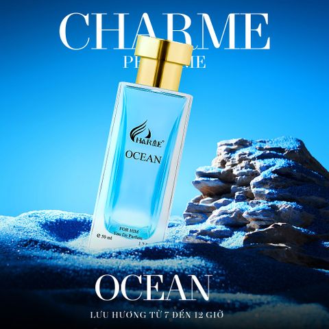 Nước Hoa Nam Charme Ocean 50ML - Hương Thơm Tươi Mát Biển Cả, Quyến Rũ, Nam Tính - Eau De Parfum Lưu Hương Lâu