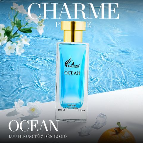 Nước Hoa Nam Charme Ocean 50ML - Hương Thơm Tươi Mát Biển Cả, Quyến Rũ, Nam Tính - Eau De Parfum Lưu Hương Lâu