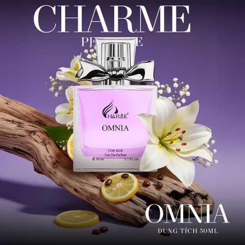 Nước hoa Charme OMNIA 50ML - Hương thơm nữ tính quyến rũ, Floral Fruity phong cách sang trọng, lưu hương lâu, quà tặng hoàn hảo cho phái đẹp