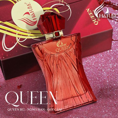 Nước Hoa Nữ Charme QUEEN 100ML - Hương Hoa Cỏ Trái Cây Sang Trọng, Quyến Rũ, Độc Đáo, Duy Trì Lưu Hương Lâu 7-12 Giờ