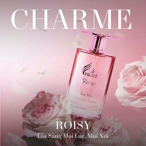 Nước Hoa Nữ Charme ROISY 100ML - Hương Hoa Cỏ Quyến Rũ, Sang Trọng và Tươi Mát - Duy Trì Độ Lưu Hương Lâu Dài