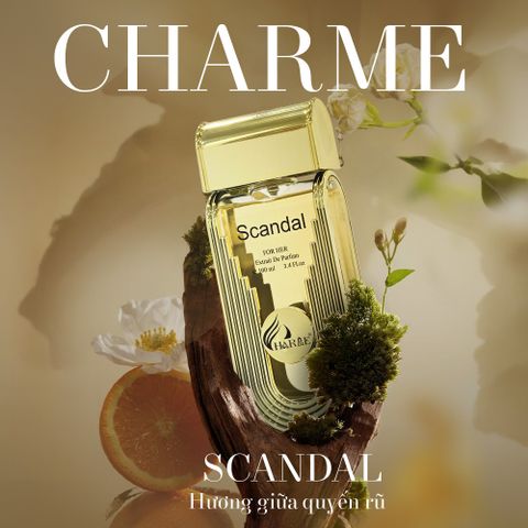 Nước Hoa Nữ Charme SCANDAL 100ML - Hương Hoa Cỏ Phương Đông Quyến Rũ Bí Ẩn, Phong Cách Hiện Đại, Sexy, Sang Trọng