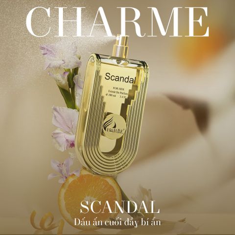 Nước Hoa Nữ Charme SCANDAL 100ML - Hương Hoa Cỏ Phương Đông Quyến Rũ Bí Ẩn, Phong Cách Hiện Đại, Sexy, Sang Trọng