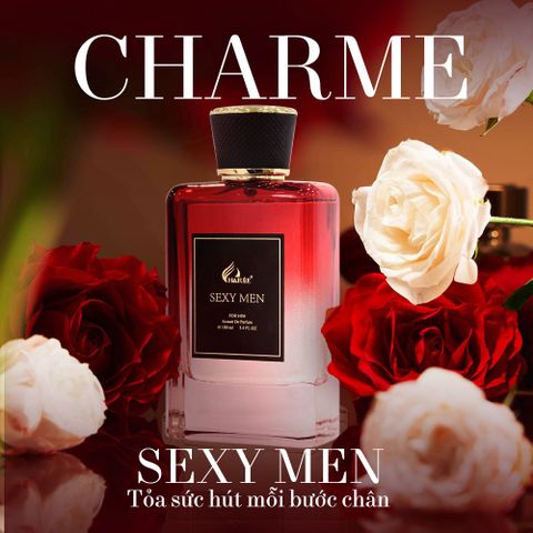 Nước Hoa Nam Charme Sexy Men 100ml - Hương Dịu Dàng, Quyến Rũ, Tinh Tế, Hương Hoa Phong Lữ và Vanilla