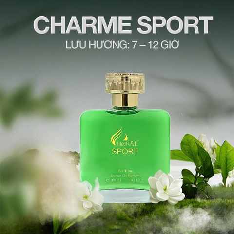 Nước Hoa Charme SPORT 100ML - Hương Gỗ Cay Nồng Nam Tính, Tươi Mát Dành Cho Người Yêu Thể Thao, Lịch Lãm, Đầy Năng Lượng