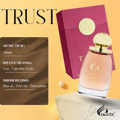 Nước Hoa Nữ Charme Trust 100ML - Mùi Hương Ngọt Ngào Quyến Rũ, Hoa Cỏ & Trái Cây, Phong Cách Gợi Cảm, Đẹp & Sang Trọng