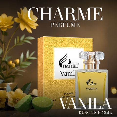 Nước Hoa Nữ Charme Vanila 50ML - Hương Ngọt Ngào, Phong Cách Nữ Tính, Lưu Hương Lâu, Quà Tặng Tuyệt Vời.