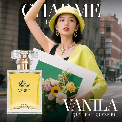 Nước Hoa Nữ Charme Vanila 50ML - Hương Ngọt Ngào, Phong Cách Nữ Tính, Lưu Hương Lâu, Quà Tặng Tuyệt Vời.