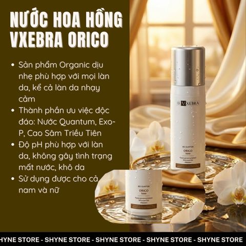 Nước Hoa Hồng Orico Toner Vxebra Thiên Nhiên - Dưỡng Ẩm, Phù Hợp Mọi Loại Da, Giúp Da Sáng Mịn, Chống Kích Ứng