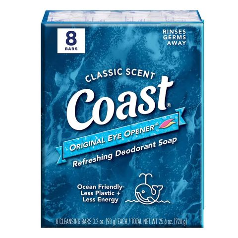 Xà Phòng Cục COAST 113G - Lốc 8 Cục Xà Bông Kháng Khuẩn Mỹ - Sạch Sẽ và Tươi Mát cho Mọi Loại Da