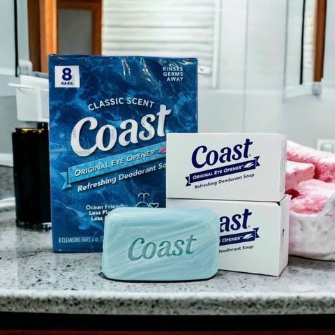 Lốc Xà Bông Cục Coast CLASSIC SCENT Trắng 113g X8 - Xà Phòng Diệt Khuẩn, Dưỡng Ẩm, Mỹ phẩm Chăm Sóc Da Tự Nhiên