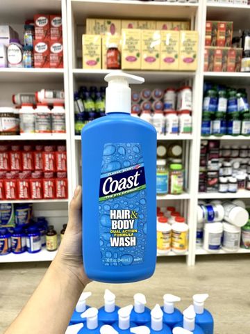 Sữa Tắm COAST 946ml 2in1 Có Vòi - Dầu Gội và Sữa Tắm Tiện Lợi, Hương Thơm Dễ Chịu, Chăm Sóc Da Và Tóc Tối Ưu - Hàng Mỹ