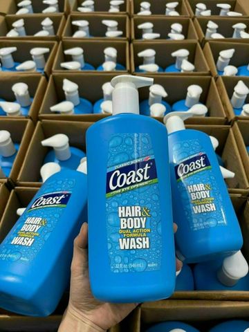 Sữa Tắm COAST 946ml 2in1 Có Vòi - Dầu Gội và Sữa Tắm Tiện Lợi, Hương Thơm Dễ Chịu, Chăm Sóc Da Và Tóc Tối Ưu - Hàng Mỹ