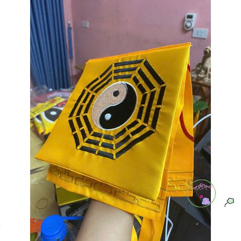 Áo Dài Bát Quái Kèm Mũ Đạo Sư - Trang Phục Hóa Trang Đạo Giáo Cao Cấp, Thêu Cửu Long và Thái Cực, Quà Tặng Độc Đáo