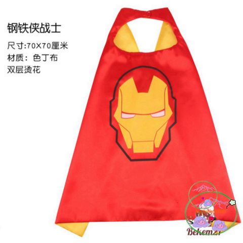 Bộ Đồ Hóa Trang Siêu Anh Hùng Ironman Kèm Khăn Choàng & Mặt Nạ - Trang Phục Cho Bé Trai 2-8 Tuổi, Chất Liệu Cotton An Toàn