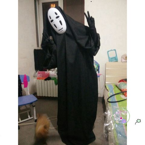 Bộ Hóa Trang Vô Diện Cosplay Halloween - Áo Choàng, Mặt Nạ & Găng Tay Đen Cho Trẻ Em và Người Lớn, Mã VFDR54