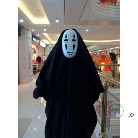 Bộ Hóa Trang Vô Diện Cosplay Halloween - Áo Choàng, Mặt Nạ & Găng Tay Đen Cho Trẻ Em và Người Lớn, Mã VFDR54
