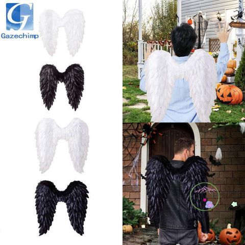 Cánh Thiên Thần Halloween Lông Vũ 3D Đáng Yêu - Phụ Kiện Cosplay Độc Đáo Cho Tiệc Hóa Trang & Biểu Diễn