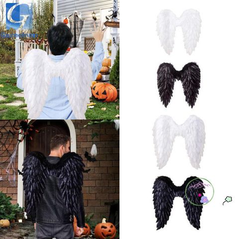 Cánh Thiên Thần Halloween Lông Vũ 3D Đáng Yêu - Phụ Kiện Cosplay Độc Đáo Cho Tiệc Hóa Trang & Biểu Diễn