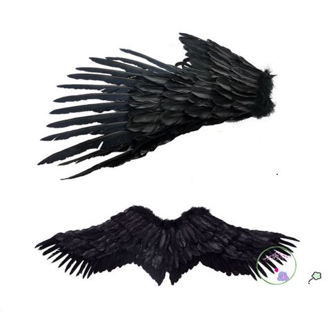 Cánh Thiên Thần và Quỷ Đen Gập Gọn - Phụ Kiện Cosplay Đa Năng Unisex Chất Lượng Cao Cho Halloween và Biểu Diễn Sân Khấu