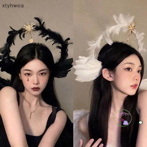 Chiếc Mũ Baroque Lông Vũ Tiara - Phụ Kiện Hóa Trang Thời Thượng Cho Bữa Tiệc và Halloween, Chất Liệu Cao Cấp