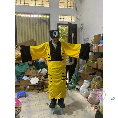 Bộ đồ hóa trang thầy pháp bắt ma - Trang phục cosplay pháp sư, cương thi, Vô Diện cho trẻ em và người lớn - Thời trang Halloween