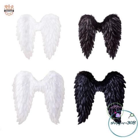 Cánh Thiên Thần Lông Vũ Cho Trẻ Em - Phụ Kiện Hóa Trang Halloween Tuyệt Đẹp Với Dây Đàn Hồi, Thích Hợp Cho Lễ Hội và Cosplay