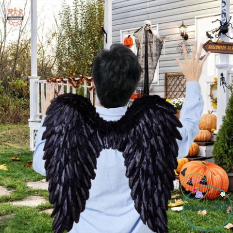 Cánh Thiên Thần Lông Vũ Cho Trẻ Em - Phụ Kiện Hóa Trang Halloween Tuyệt Đẹp Với Dây Đàn Hồi, Thích Hợp Cho Lễ Hội và Cosplay