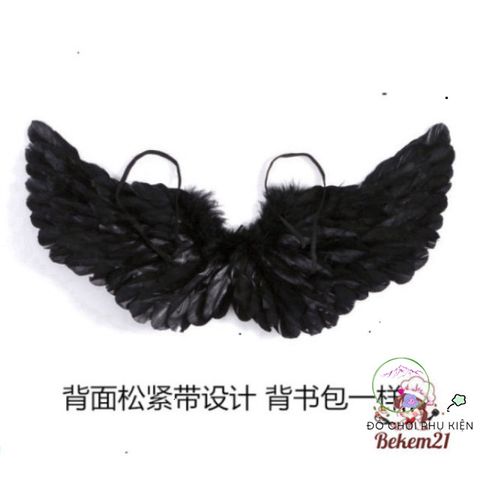 Cánh Thiên Thần Đen Cho Bé - Trang Phục Halloween Độc Đáo, Bộ Đồ Ba Mảnh Quỷ và Thiên Thần Hạn Chế