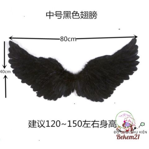 Cánh Thiên Thần Đen Cho Bé - Trang Phục Halloween Độc Đáo, Bộ Đồ Ba Mảnh Quỷ và Thiên Thần Hạn Chế