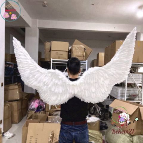 Bộ Cánh Thiên Thần Trắng và Cánh Ác Quỷ Đen Cosplay 160x90cm - Đồ Hóa Trang Độc Đáo cho Tiệc Halloween