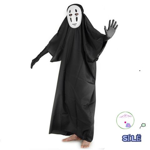 Bộ Đồ Giả Trang Vô Diện - Áo Choàng Đen, Mặt Nạ Ma Quái & Găng Tay - Thời Trang Cosplay Cho Trẻ Em & Người Lớn
