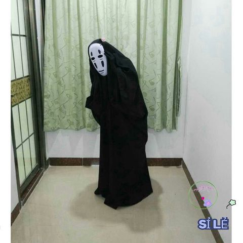 Bộ Đồ Giả Trang Vô Diện - Áo Choàng Đen, Mặt Nạ Ma Quái & Găng Tay - Thời Trang Cosplay Cho Trẻ Em & Người Lớn
